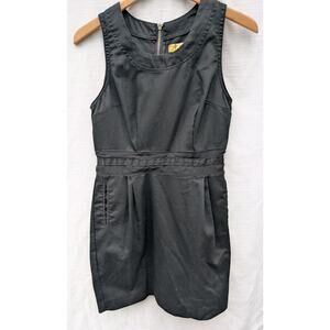 Princess Vera Wang Juniors Black Sleeveless Sheath Dress 5 Sheer Mesh Waist Y2K‎